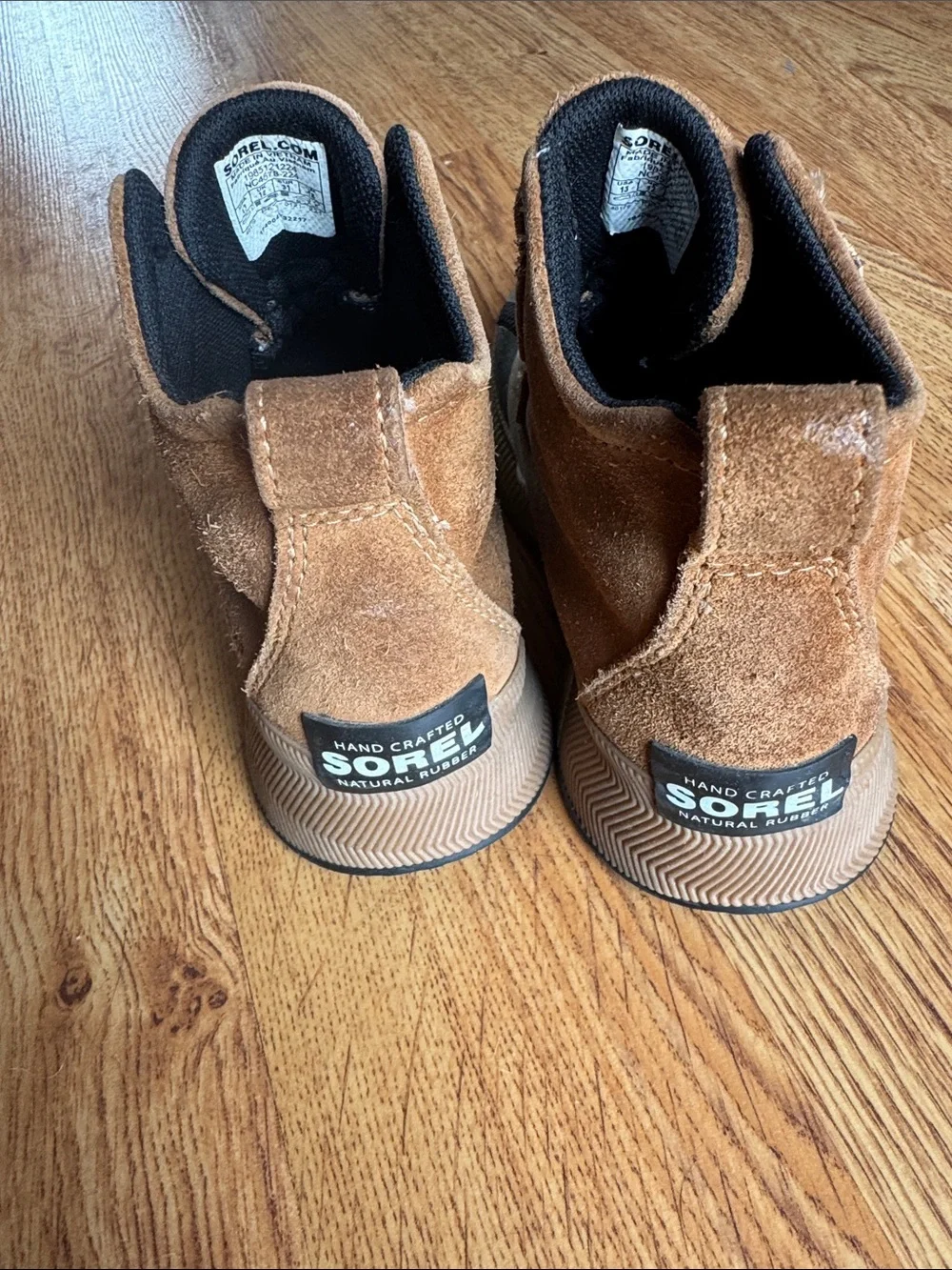 Sorel Brown and Black Kids Waterproof Suede Boot Sneakers
